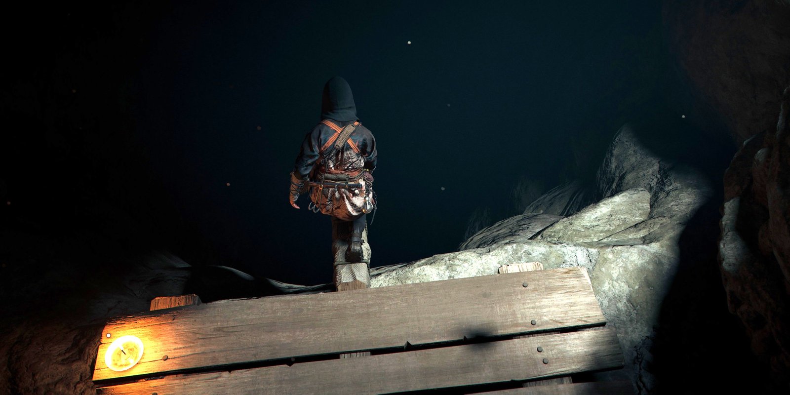 Naoe navigating the Chasuriyama Kofun in Assassin's Creed Shadows