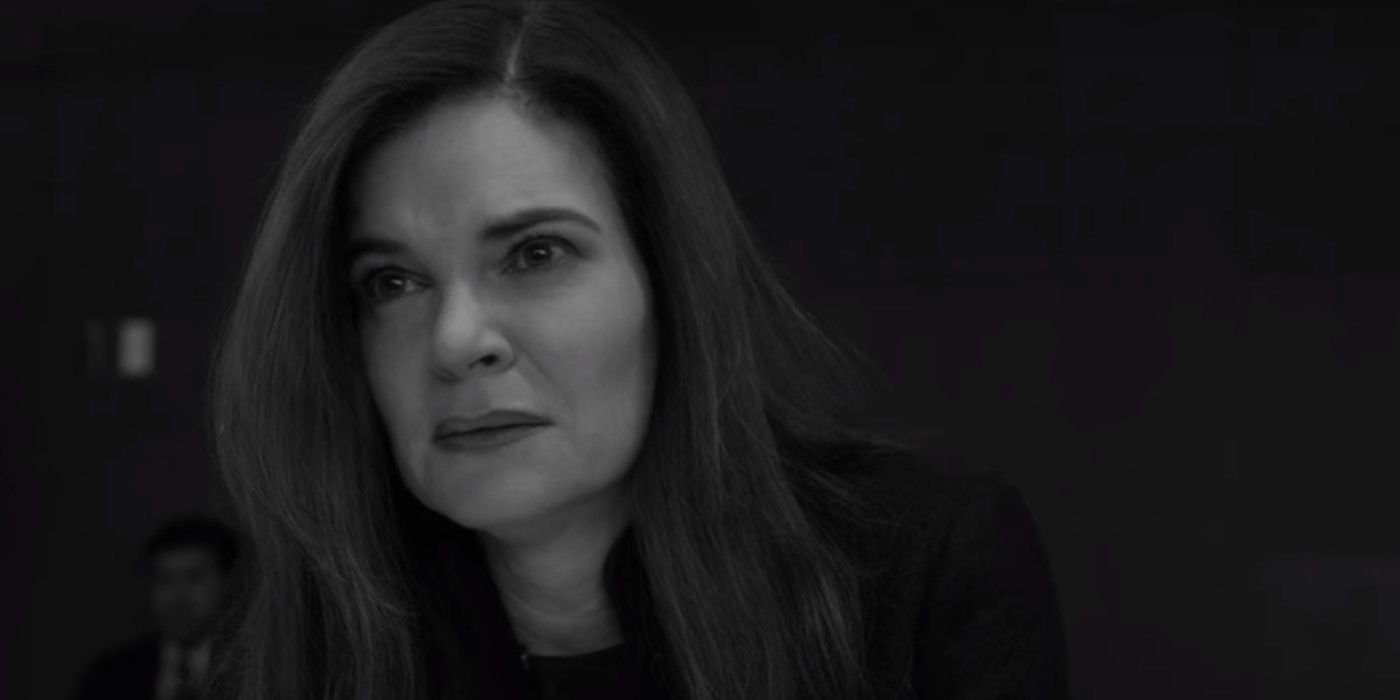 Betsy Brandt as Marie looking angry in Better Call Saul