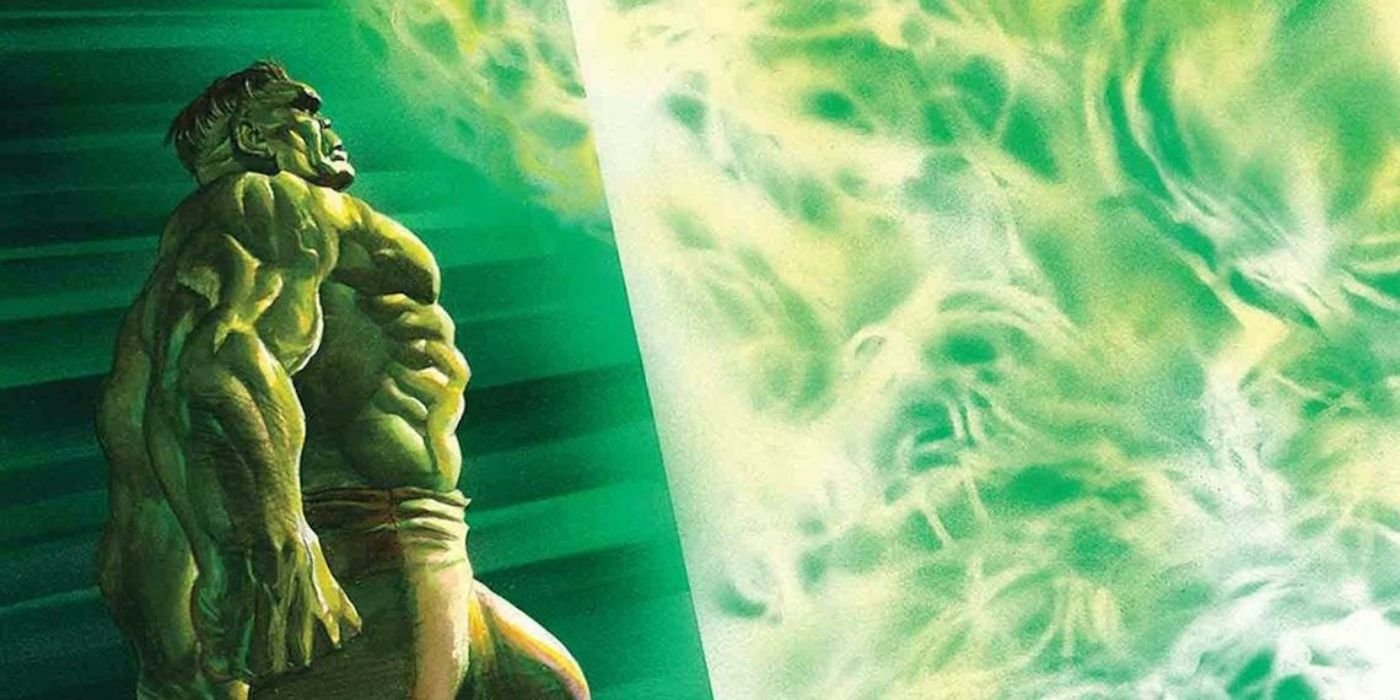 The Hulk standing before the Green Door.