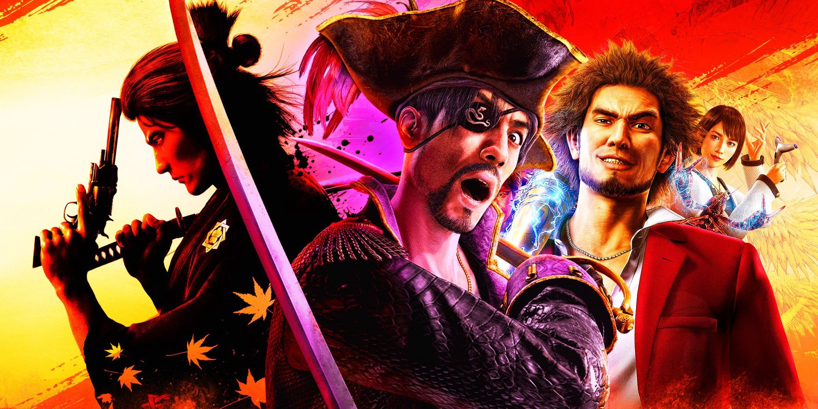 Pirate Yakuza In Hawaii Was Made, I’m Convinced Other Games Should Follow Suit 2 Goro Majima from Pirate Yakuza in Hawaii next to Ichiban from Like a Dragon and Ryōma from Ishin.
