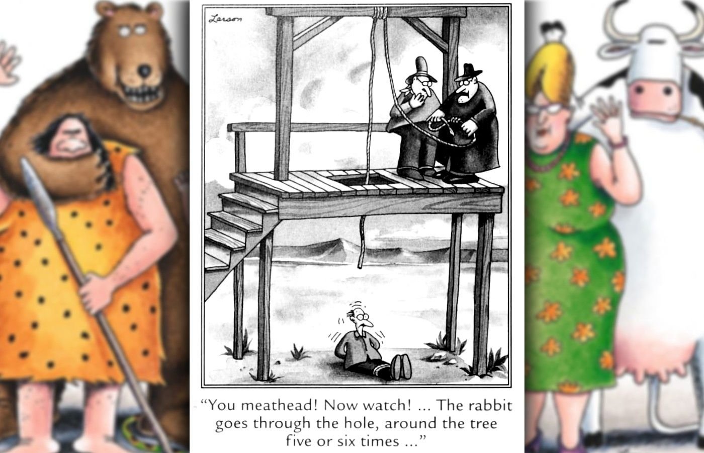 far side cowboy hanging comic