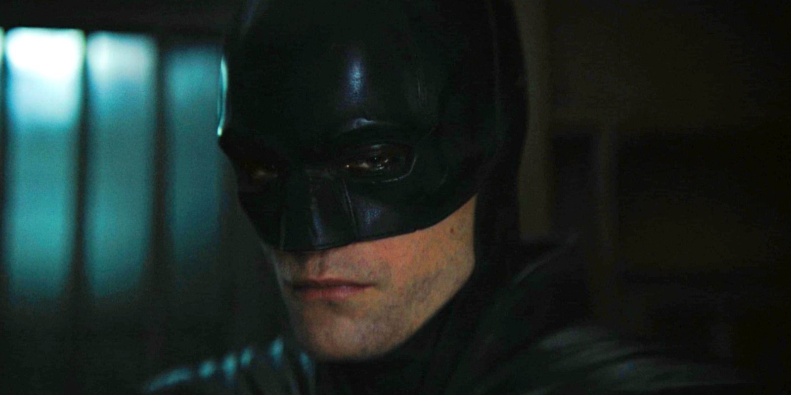 Robert Pattinson's Batman looking sad in The Batman