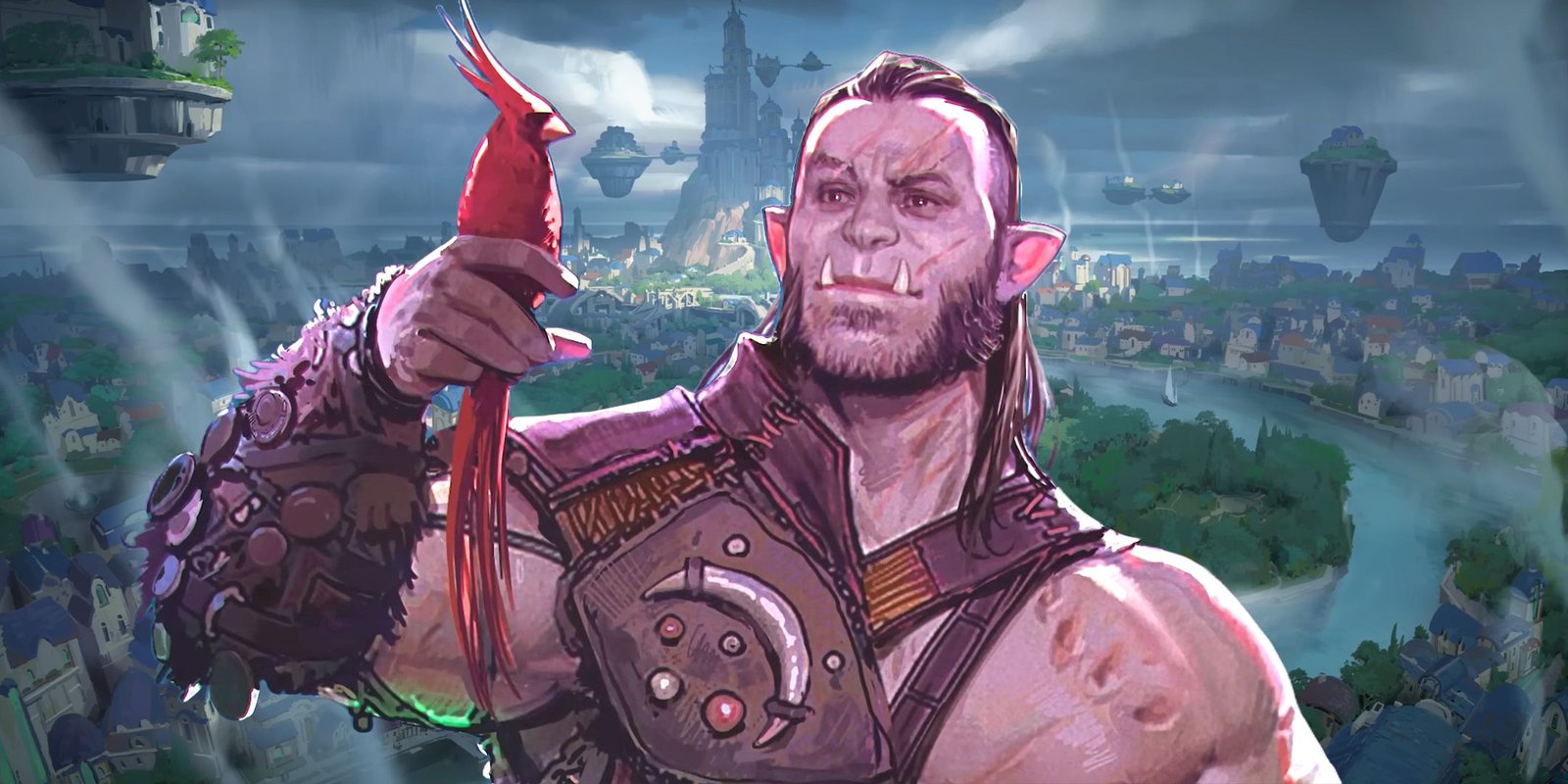 After Seeing D&D's New Unearthed Arcana, I'm Convinced We're Returning To This Fan-Favorite Setting In October 4 A druid from Dungeons & Dragons holding a cardinal-like bird on his finger in front of a city backdrop from the Forgotten Realms setting.