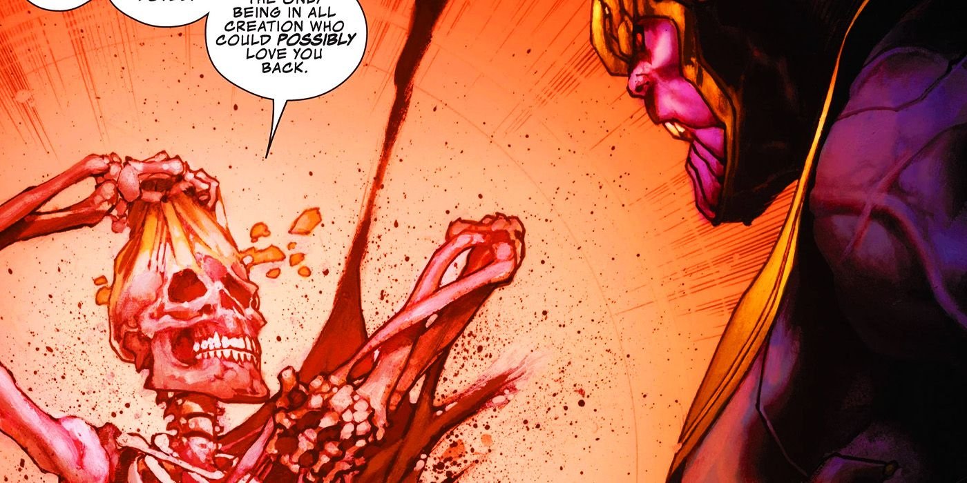 Death showing herself to Thanos in Marvel Comics