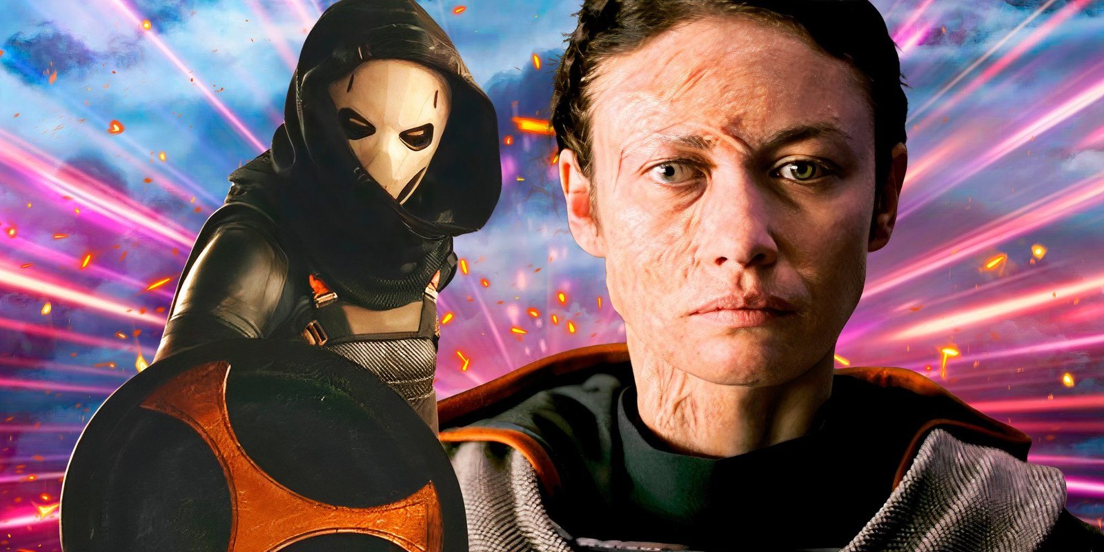John Walker Is The Most Unsympathetic Character In The MCU, But I Kind Of Love It 4 Taskmaster from Thunderbolts with her mask on, and also unmasked and looking sad in Black Widow