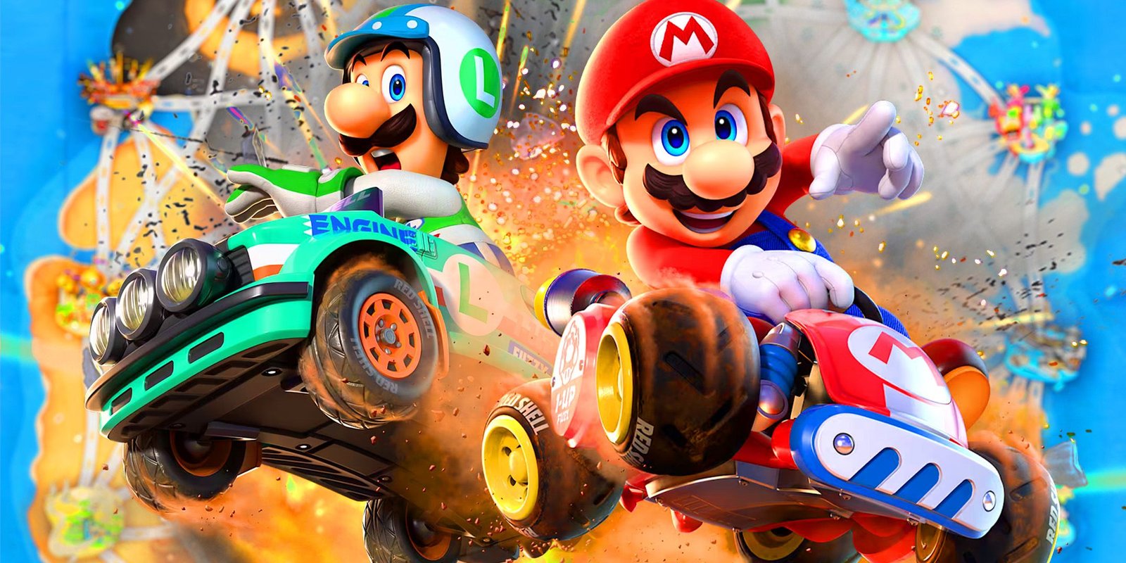 Leaked Images Reveal Upcoming Mario Kart LEGO Set Entirely Focused On One Iconic Power-Up 3 Mario and Luigi from MK World.