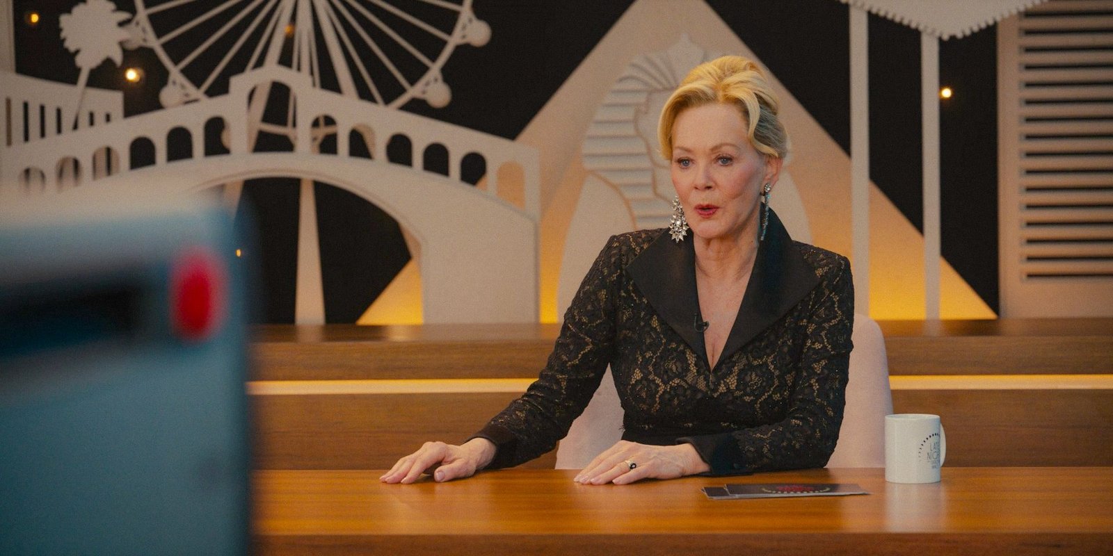 Deborah Vance (Jean Smart) recording her show in Hacks Season 4 Ep 5