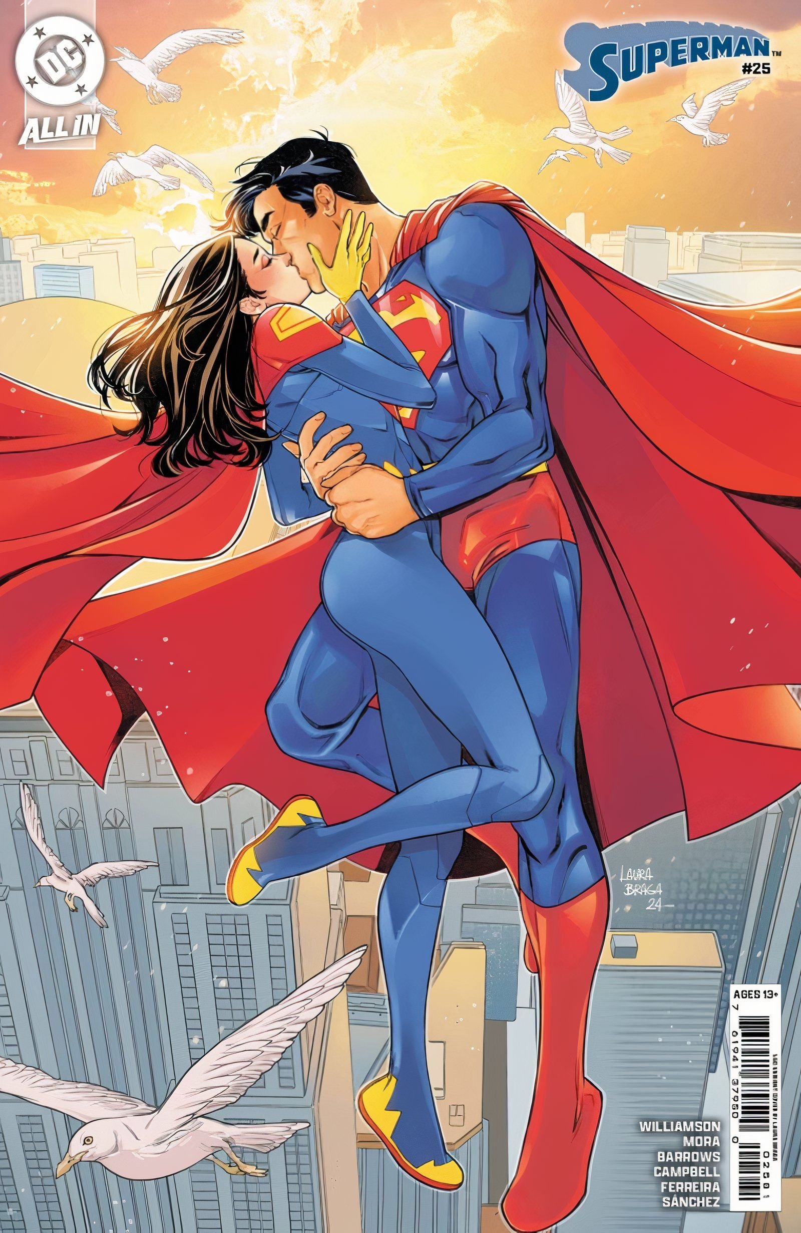 Superman #25 variant cover lois lane superwoman kiss