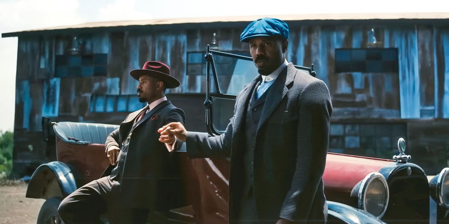 Did Sammie Sell His Soul To The Devil In Sinners? Credits Theory Explained 7 Stack (Michael B. Jordan) handing Smoke (Michael B. Jordan) a cigarette in Sinners