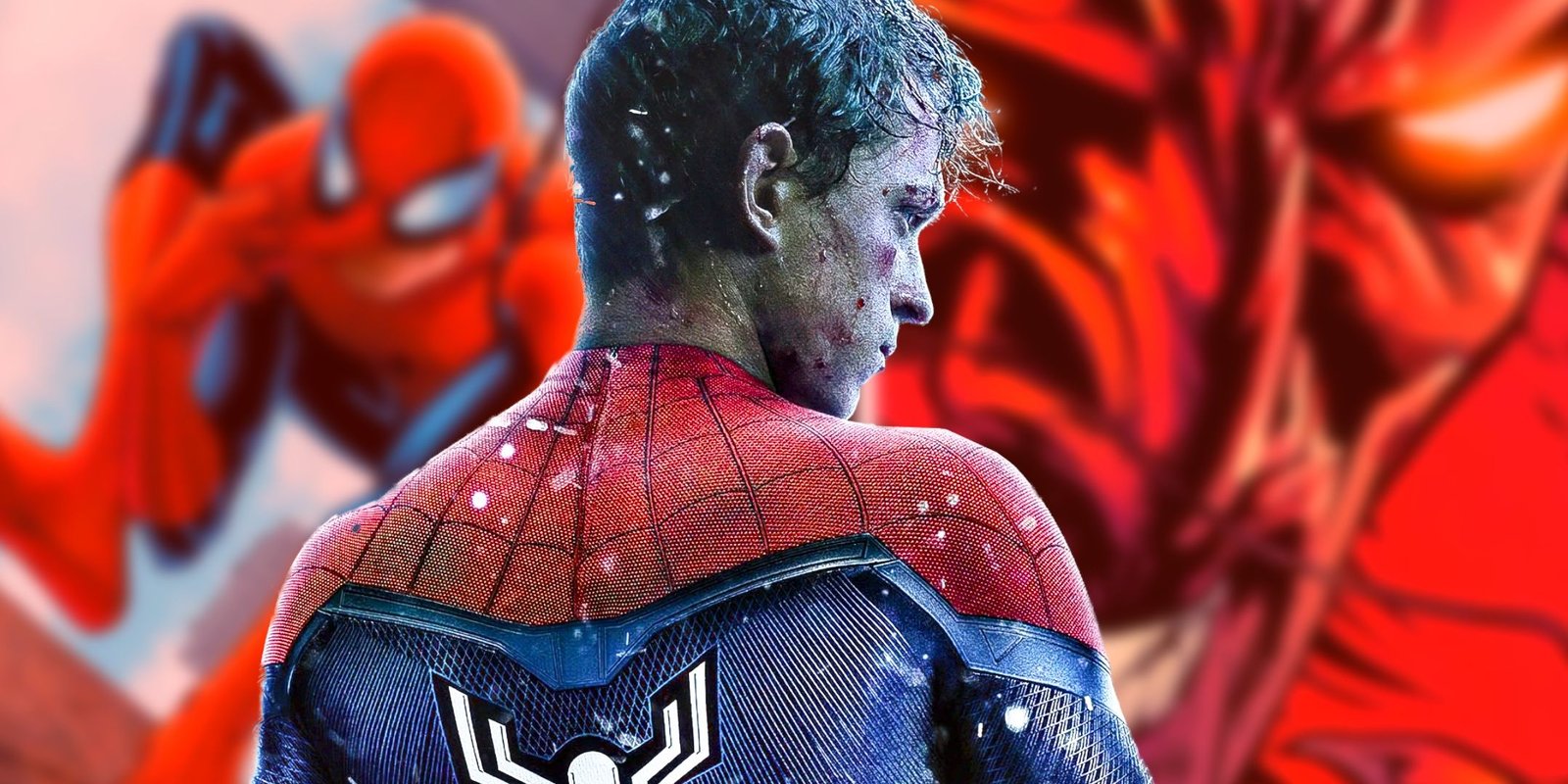 8 Essential Facts About Spider-Man Noir You Need to Know Before Nicolas Cage's Spider-Noir Show 13 Tom Holland Spider-Man and Brand New Day Comics Background With Mephisto Custom MCU Image