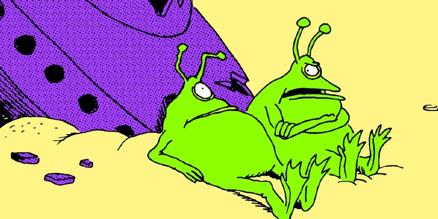 10 Funny Far Side Comics You Need to See If You Love Clint Eastwood 12 Far Side comic where two aliens look annoyed after crashing their UFO ship