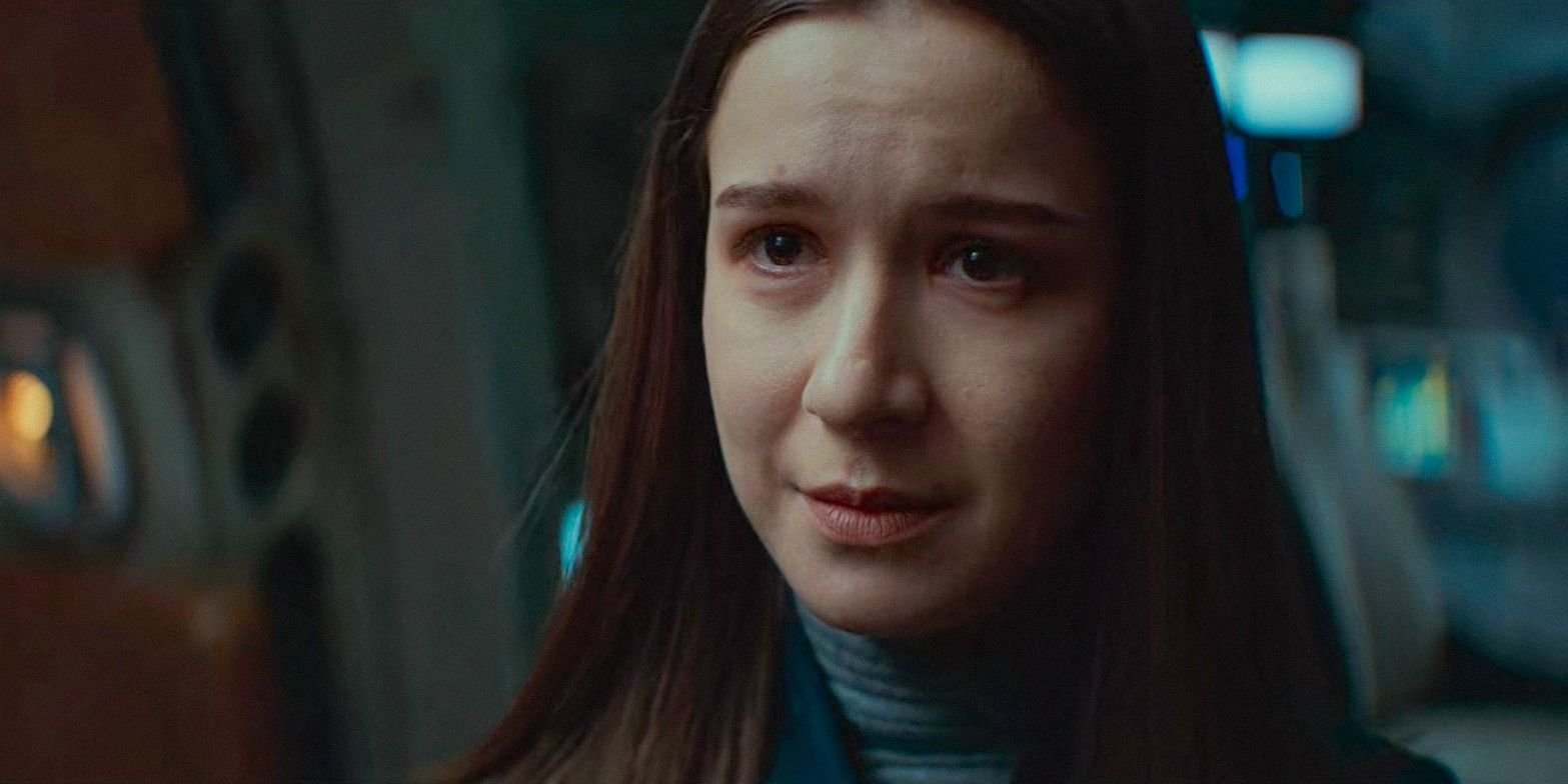 Kleya Marki (Elizabeth Dulau) with a small, worried smile in Andor Season 2 Ep 10