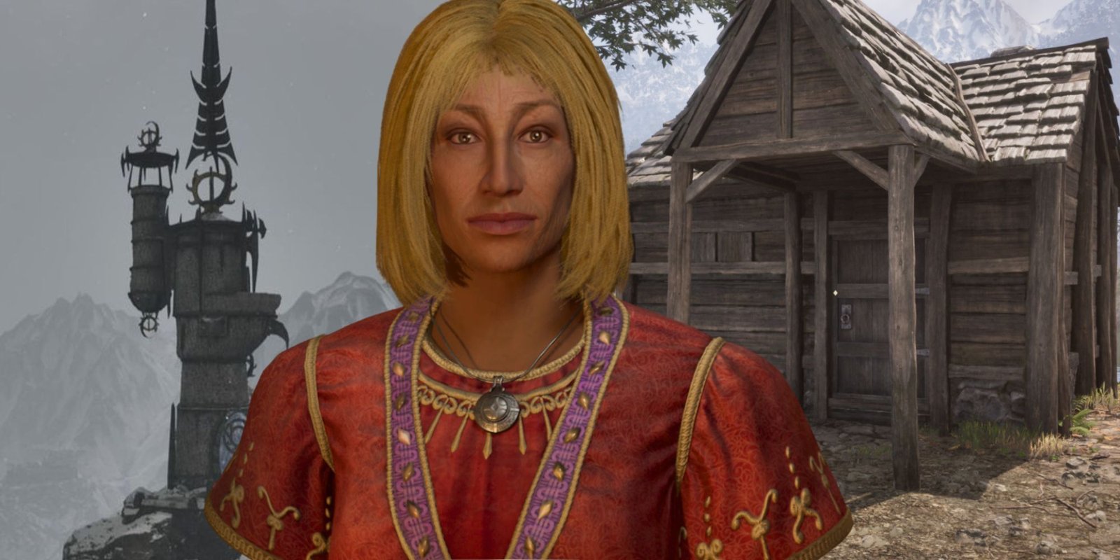 A house vendor from Oblivion Remastered over images of player homes