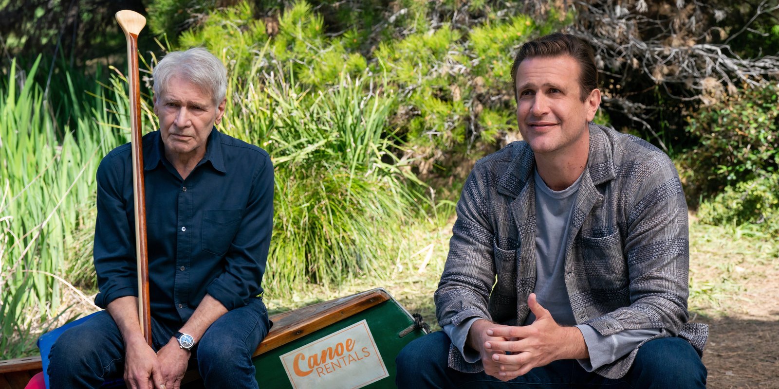 Paul and Jimmy sit in a boat in Shrinking season 2