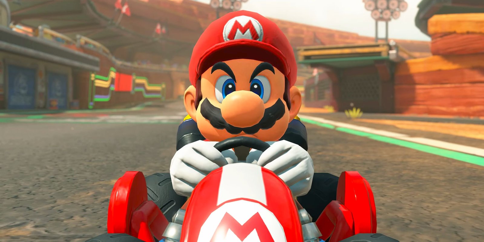 10 Courses In Mario Kart World You'll Want To Check Out ASAP 3 Mario on his racing kart in Mario Kart World.