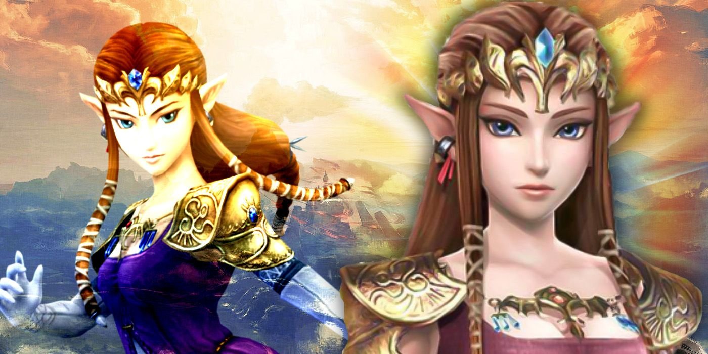 Forget Playable Zelda, After Reading BOTW Producer's Comments, I'm Convinced We'll Get This New Kind Of Link Instead 6 Two images of Princess Zelda in front of Hyrule from TOTK.