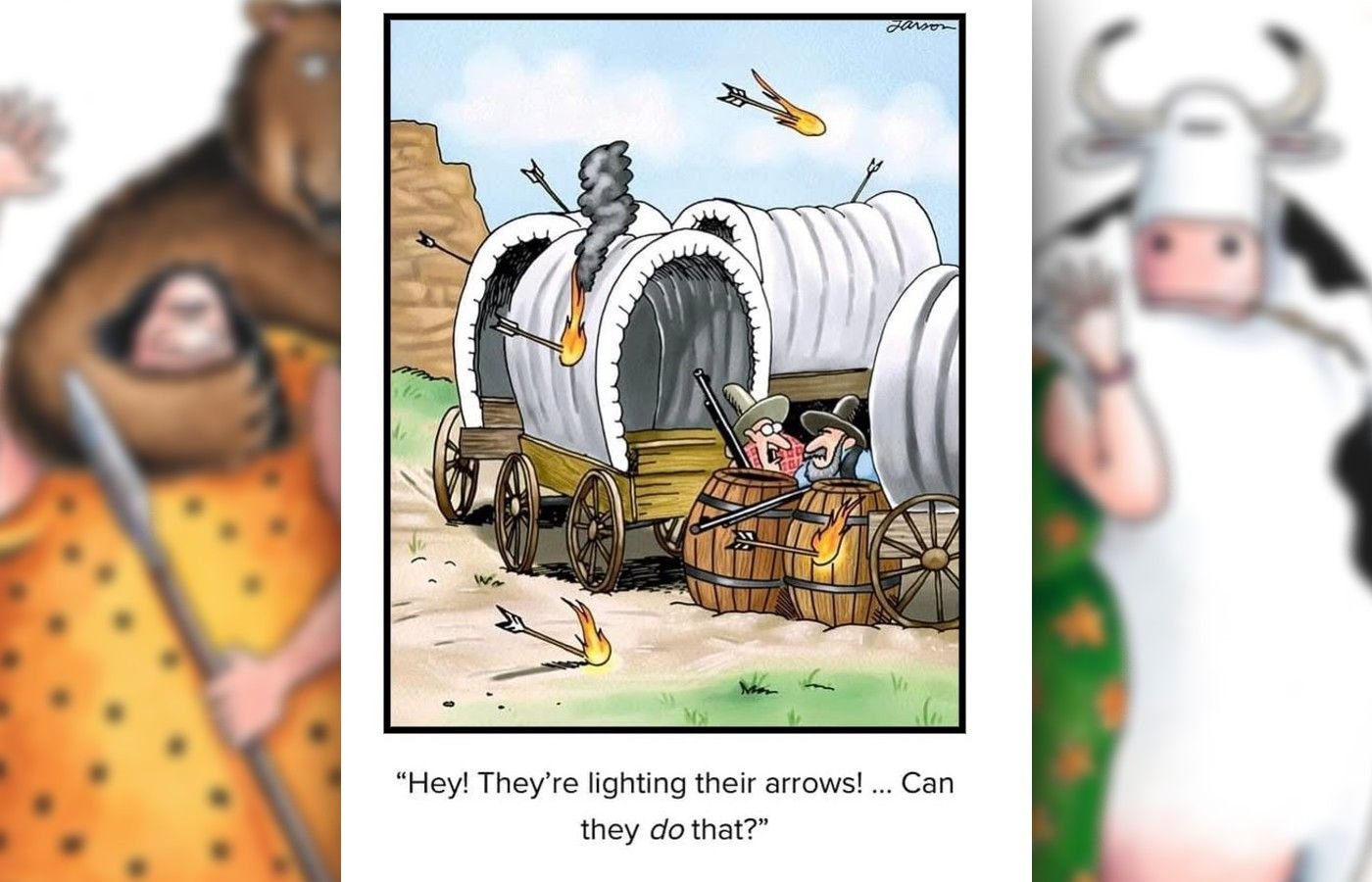 far side fire arrows comic