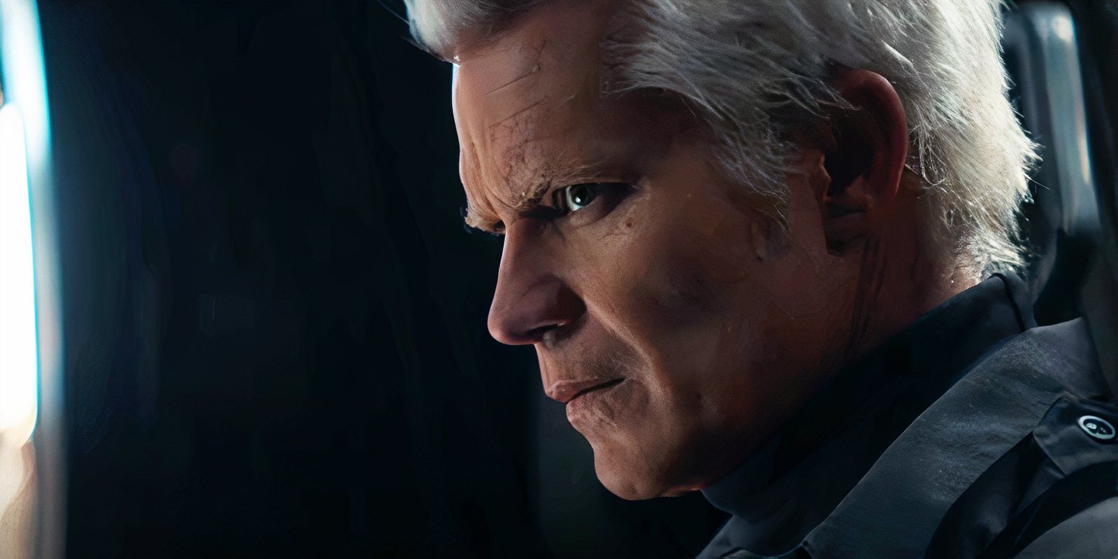 Timothy Olyphant glowering in Alien: Earth