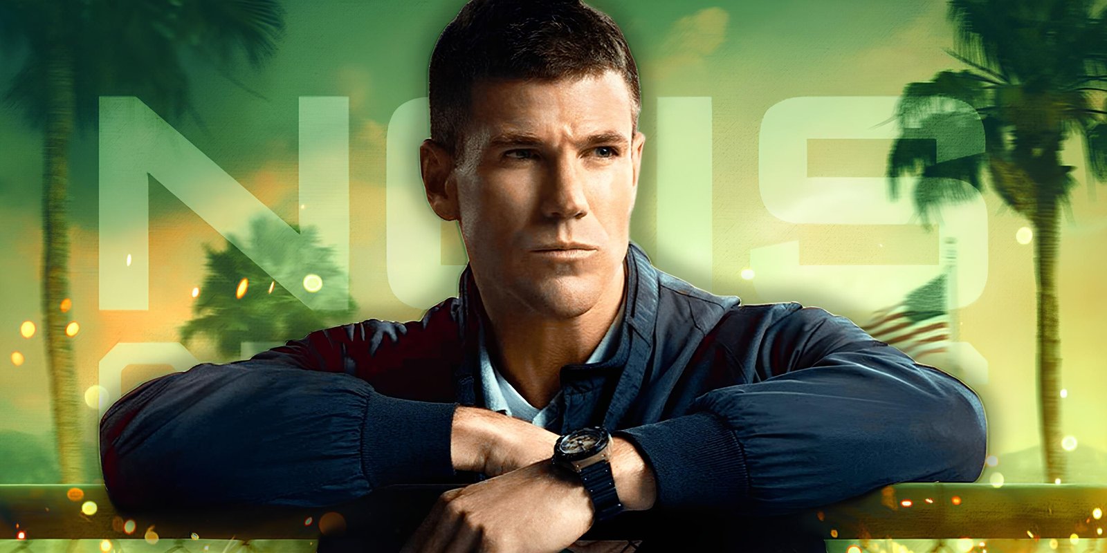 NCIS Season 23's Story Plan Confirms 1 Unexpected Reality About Mark Harmon's Gibbs Prequel 4 Austin Stowell as Gibbs in front of the NCIS Origins Logo