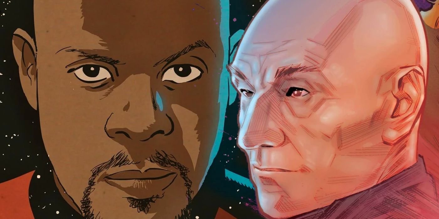 Sisko and Picard in IDW's Star Trek comics
