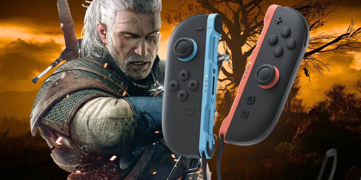 Conan O’Brien Once Said If They Made This Game In VR, "You’ll Never See Me Again” 2 Geralt from The Witcher 3 alongside the Switch 2's Joycons