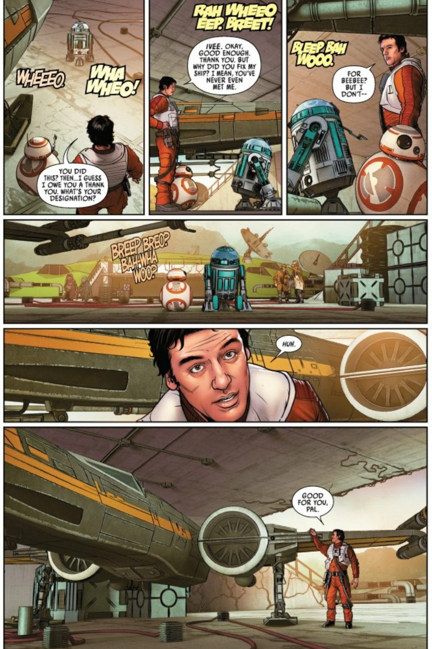 Star Wars Poe Dameron #20 Poe finds out Ivee and BB-8 are dating