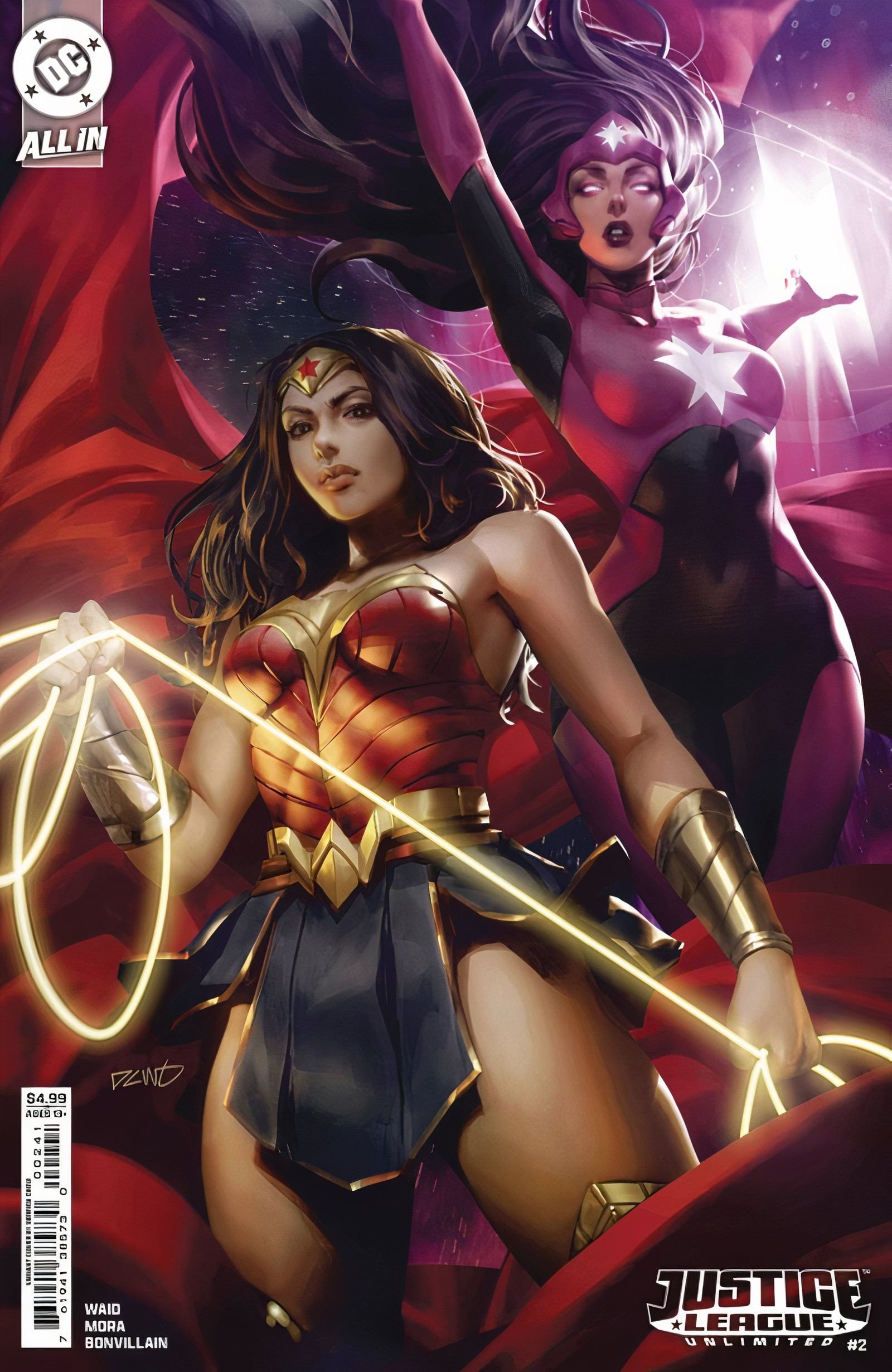 Justice League unlimited #2 star sapphire wonder woman cover art