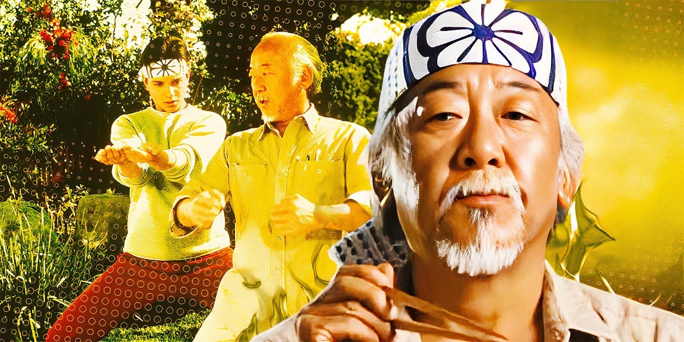 How Long Daniel LaRusso Actually Trained With Mr. Miyagi In The Karate Kid 2 Ralph Macchio as Daniel LaRusso and Pat Morita as Mr. Miyagi training in The Karate Kid (1984) next to Miyagi catching a fly with his chopsticks