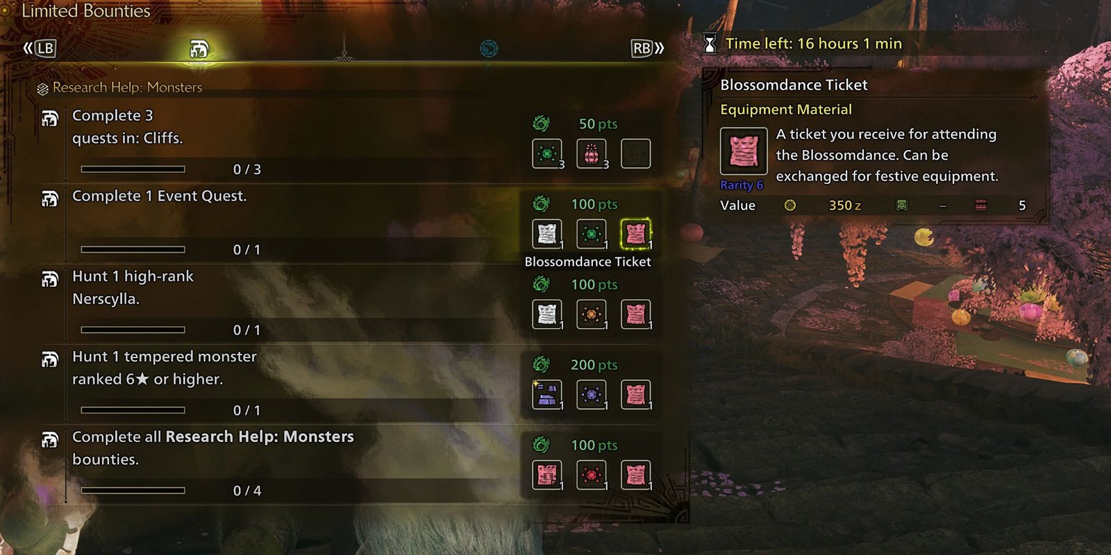 Monster Hunter Wilds daily rewards screen