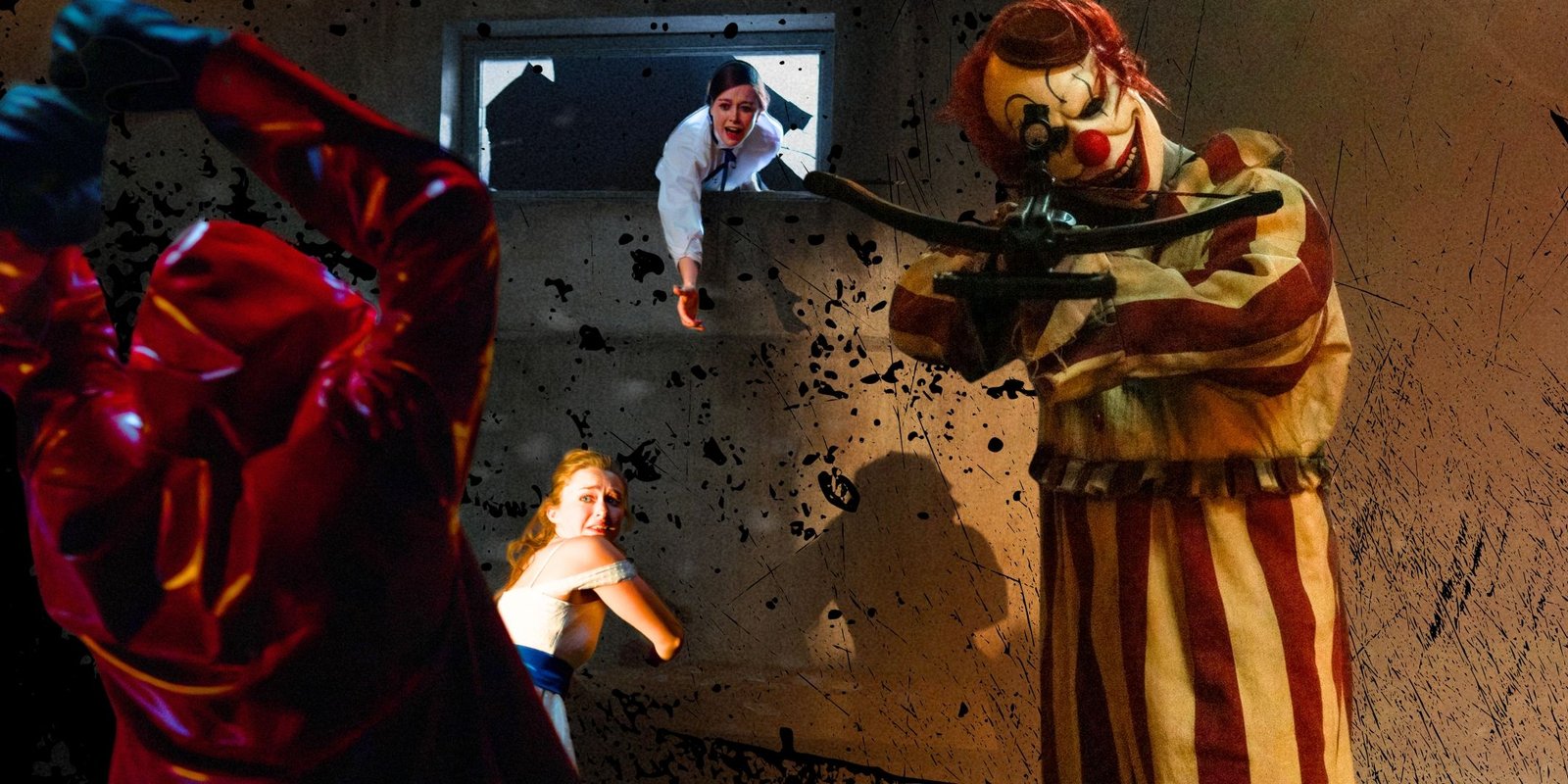 Samara Weaving & Ray Nicholson Unpack The Unpredictable Thrills & Wild Ending Of Their New Horror Comedy 2 montage of Fear Street: Prom Queen and Clown in a Cornfield