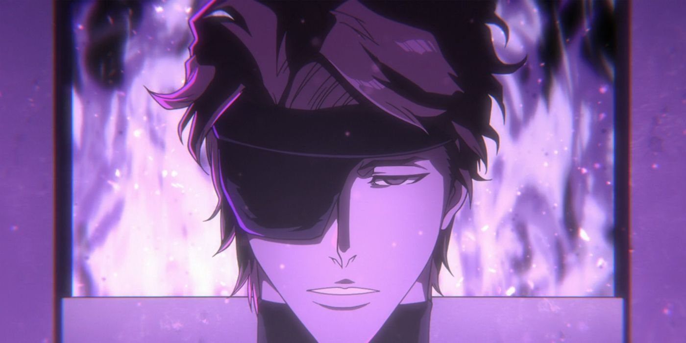 Aizen in the chair that restricts his spiritual pressure.