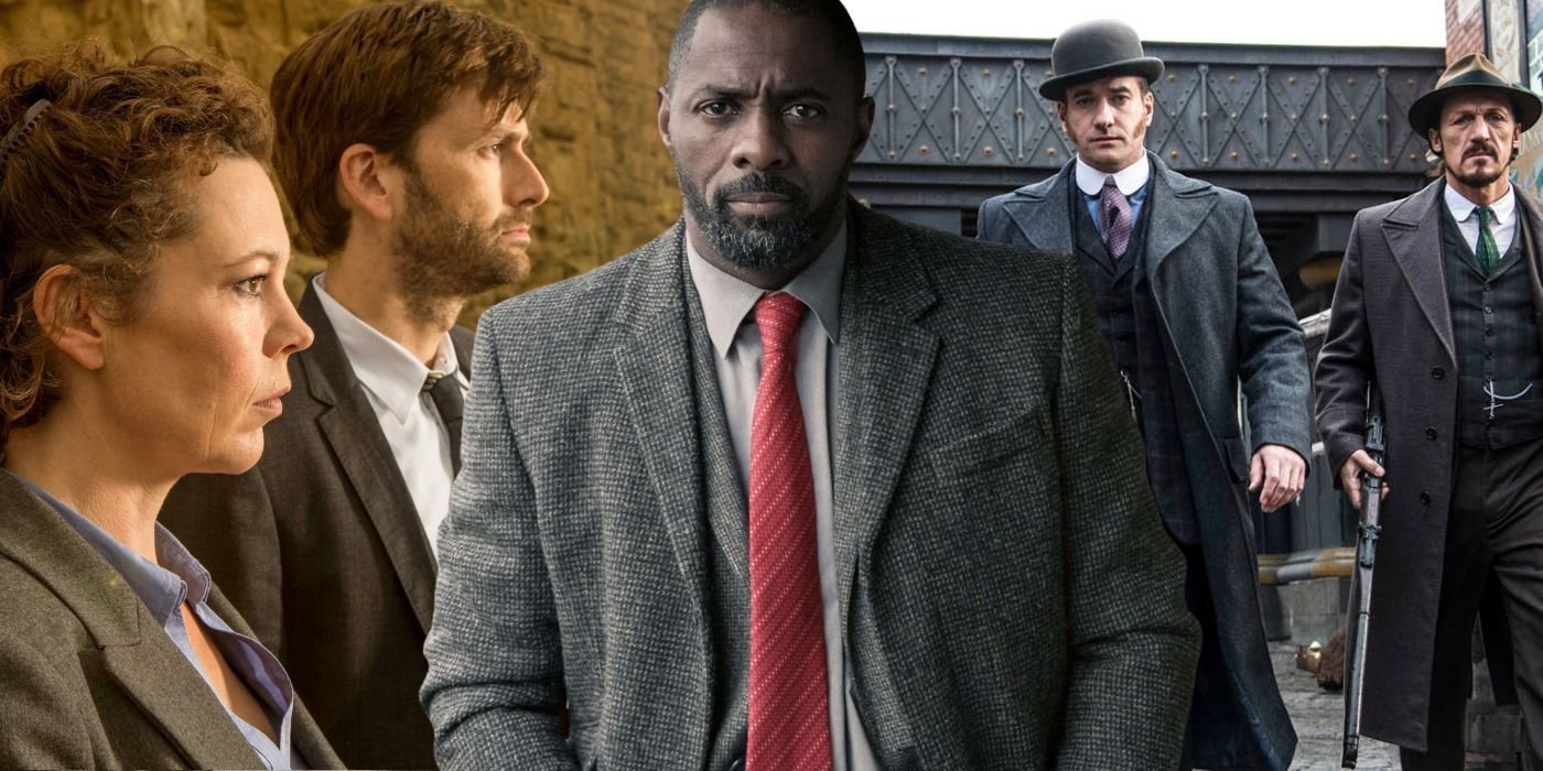 David Tennant's British Mystery Show With 92% On RT Excels At One Thing That Too Many Thrillers Ignore 5 Collage of Luther, Broadchurch, and Ripper Street.