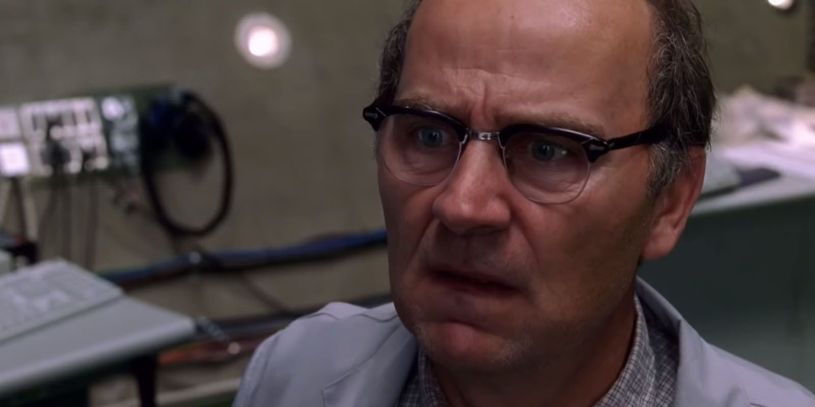 Doctor Stromm in the oscorp lab in Spider-Man (2002)