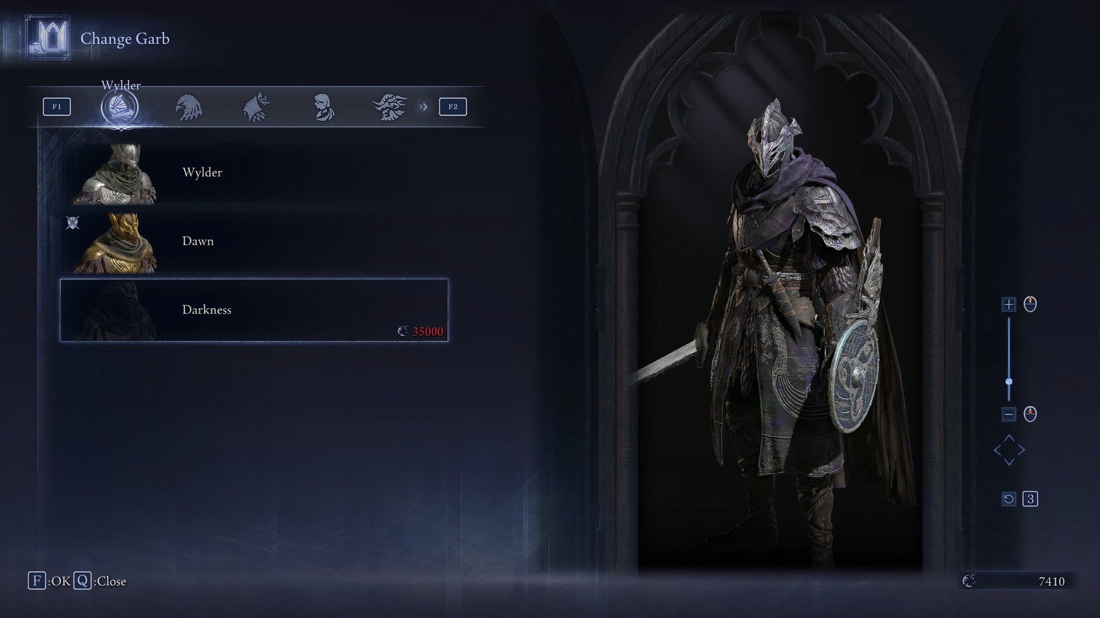 Nightreign Wylder Darkness outfit