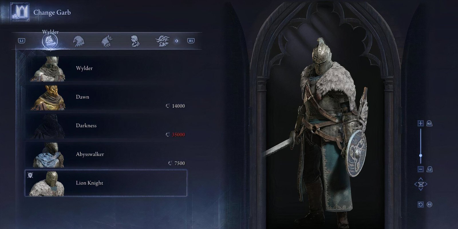 Nightreign Wylder Lion knight outfit