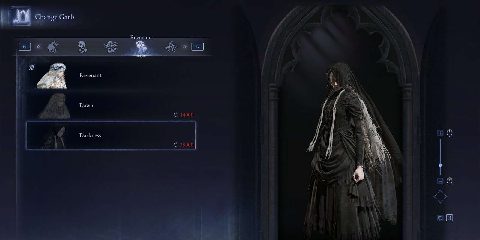 Nightreign Revenant Darkness outfit