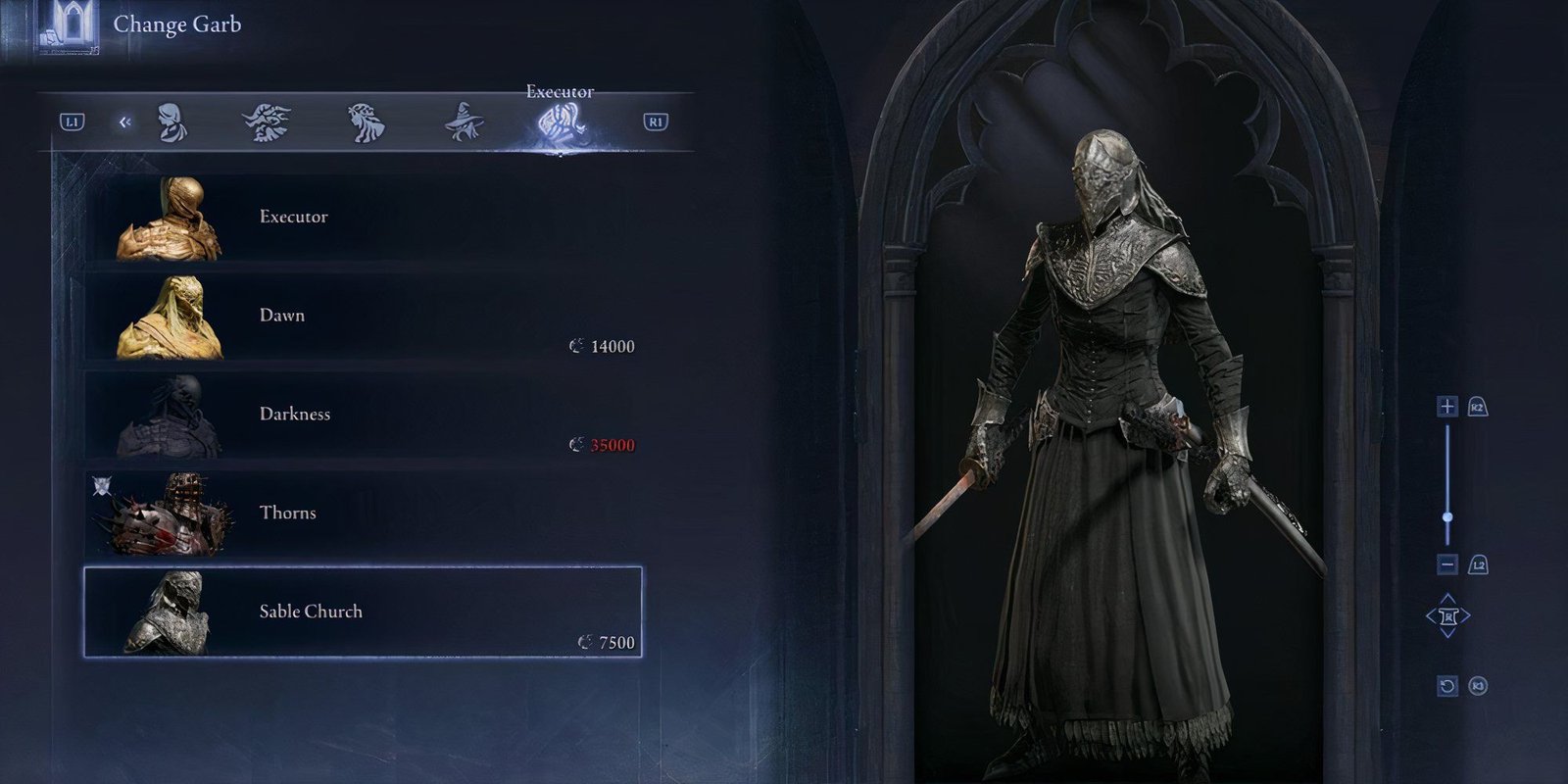Nightreign Executor Sable Church outfit