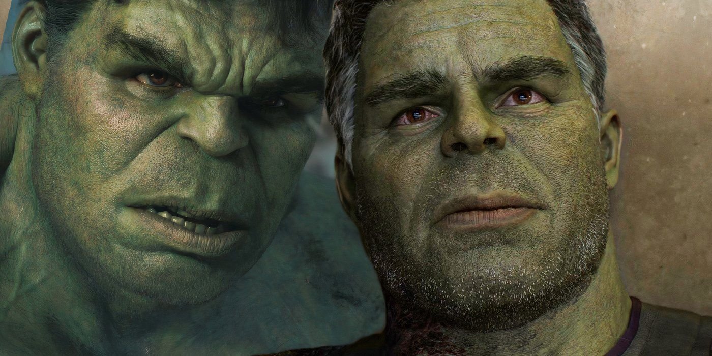 Split image of MCU Hulk and Smart Hulk