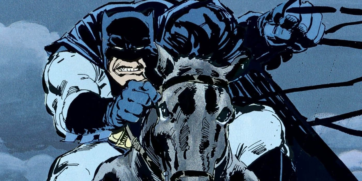 Comic book art: Batman riding a horse