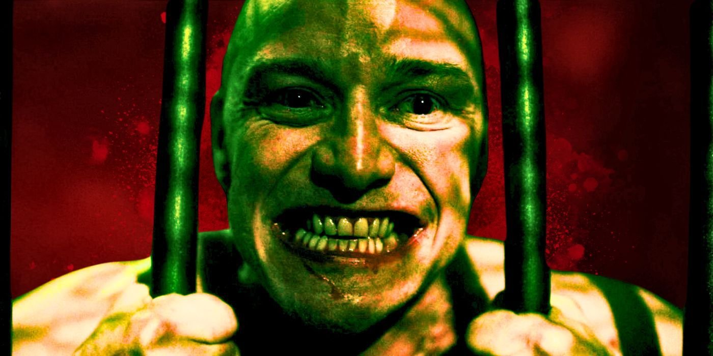 People Say This 2000s M. Night Shyamalan Movie Started His Decline, But They Couldn't Be More Wrong 3 James McAvoy as The Beast clinging to bars and grimacing with his mouth open in Split