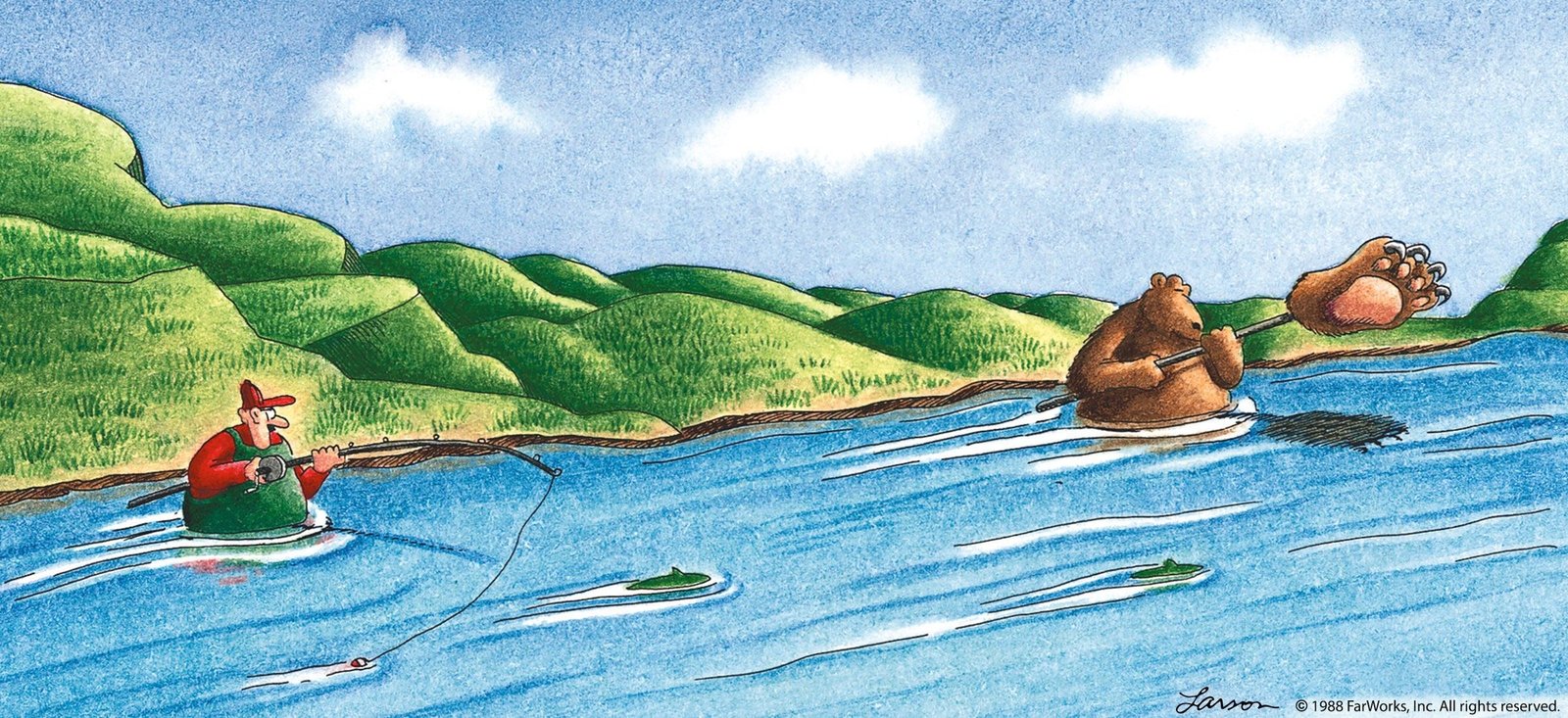 FAR SIDE FISHING BEAR COMIC