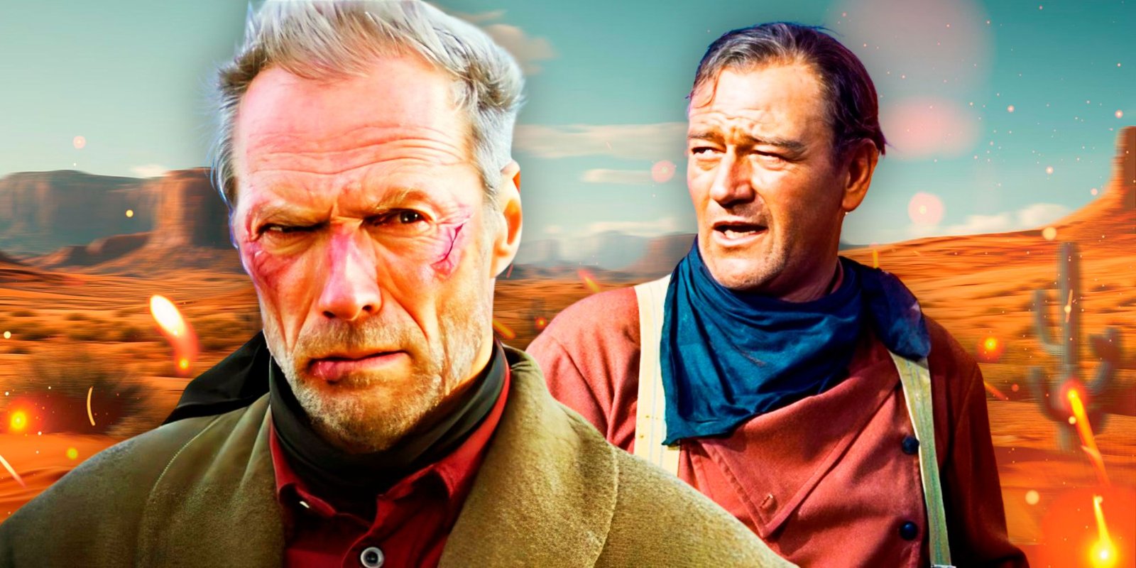 John Wayne in The Searchers and Clint Eastwood from Unforgiven