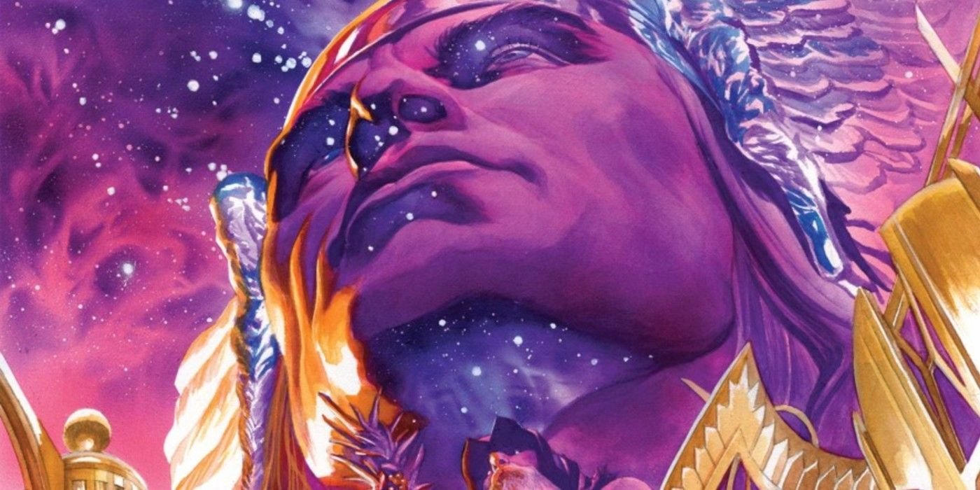death of thor art, showing thor looking up at the stars-1