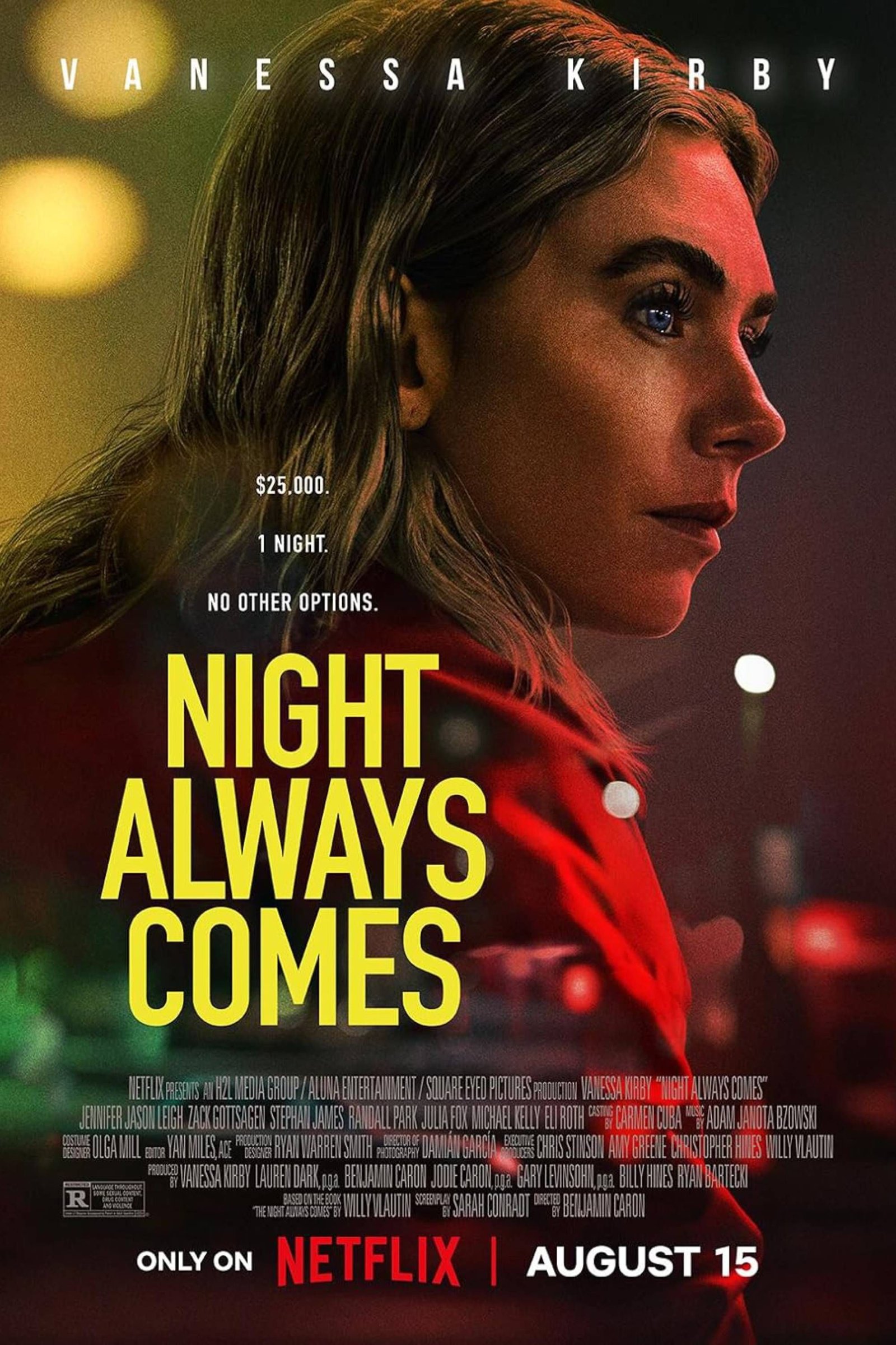 Vanessa Kirby's Post-MCU Movie Is A Netflix Crime Thriller, & The First Trailer Is Chilling 3 Night Always Comes - Poster
