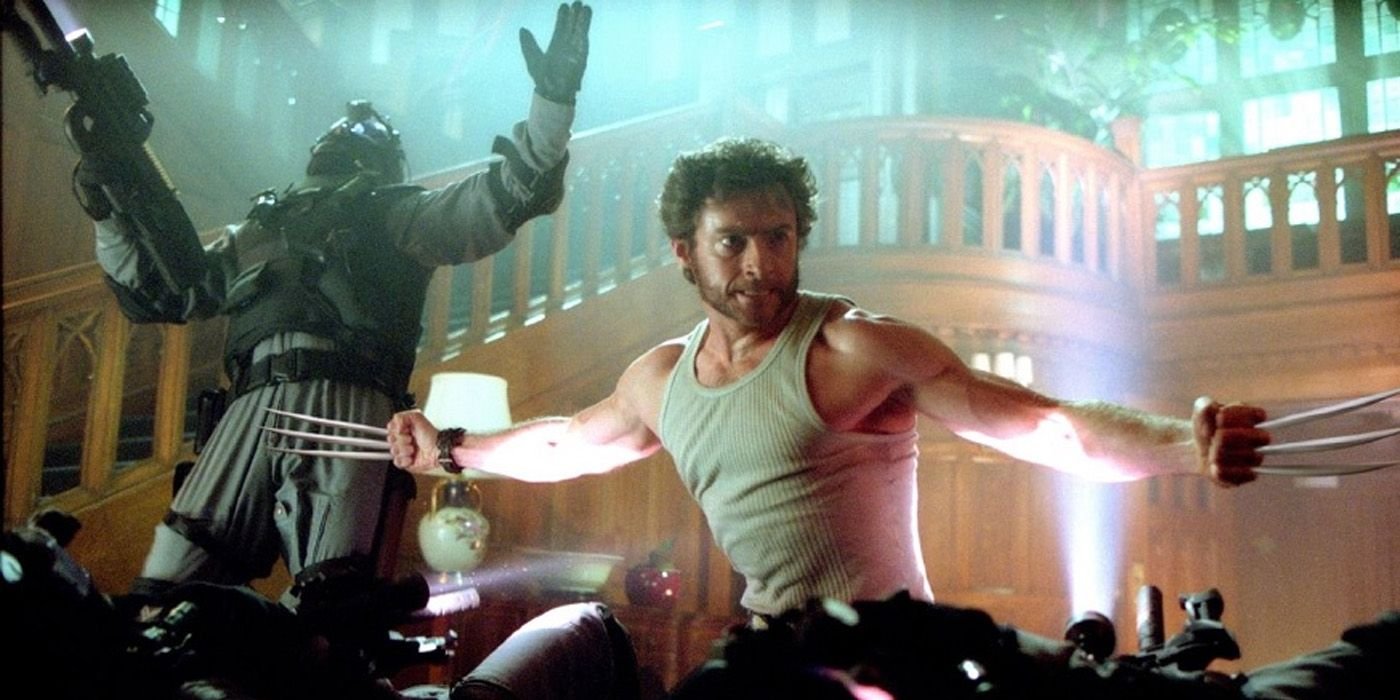 Wolverine stabbing one of Stryker's soldiers in X2