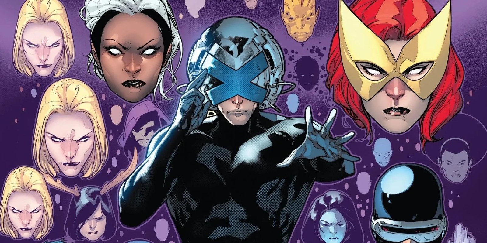 Charles Xavier Pointing With Various X-Men Behind Him