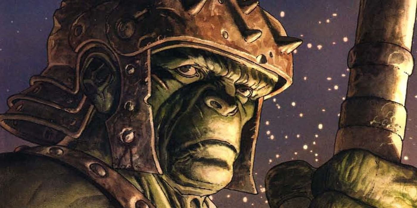 Hulk in gladiator armor during Marvel Comics' Planet Hulk event.