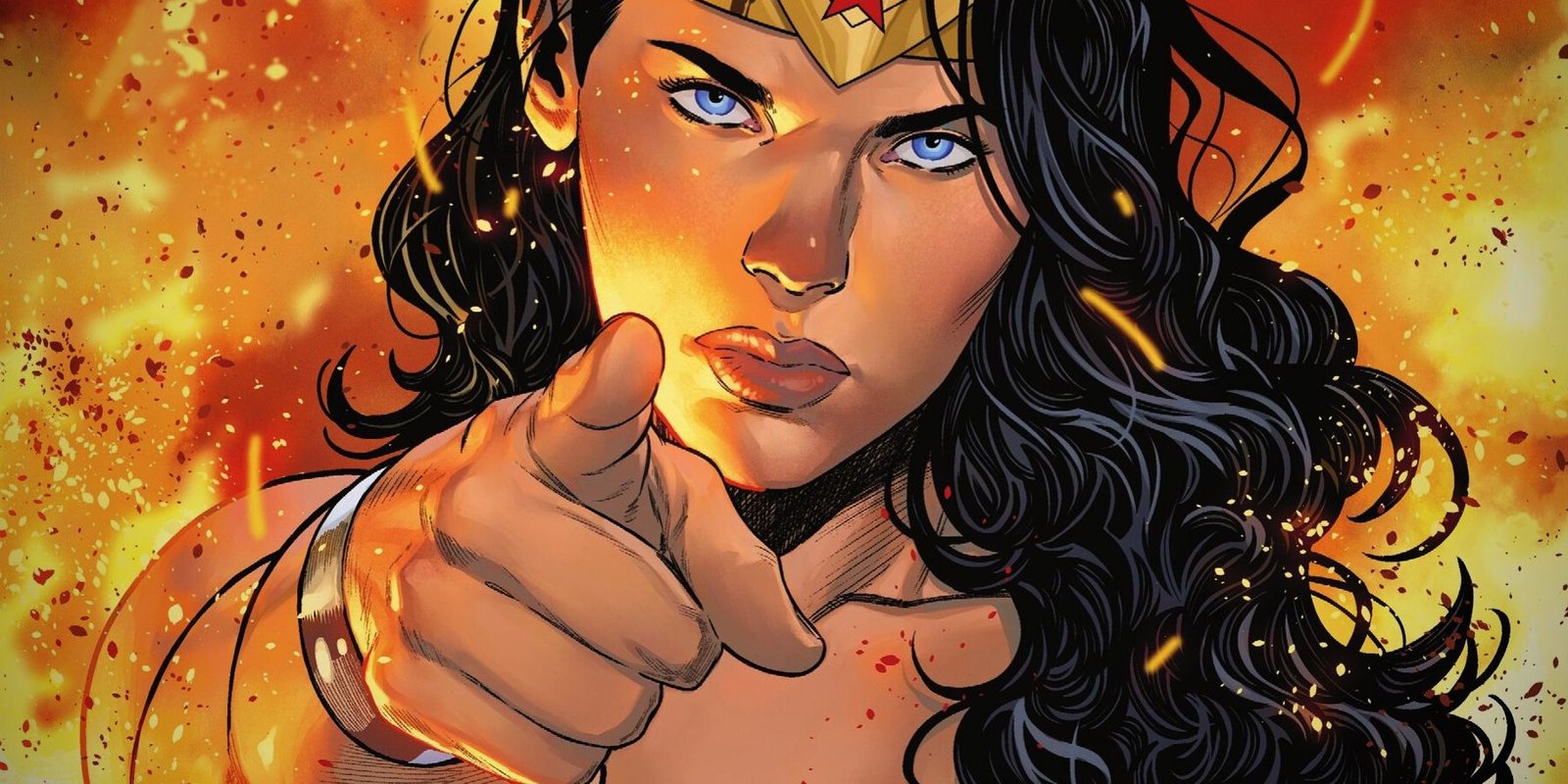 DC Proves There’s Only One Realistic Way Batman vs. Wonder Woman Ends 5 Wonder Woman Pointing Her Finger in Sampere Comic Art