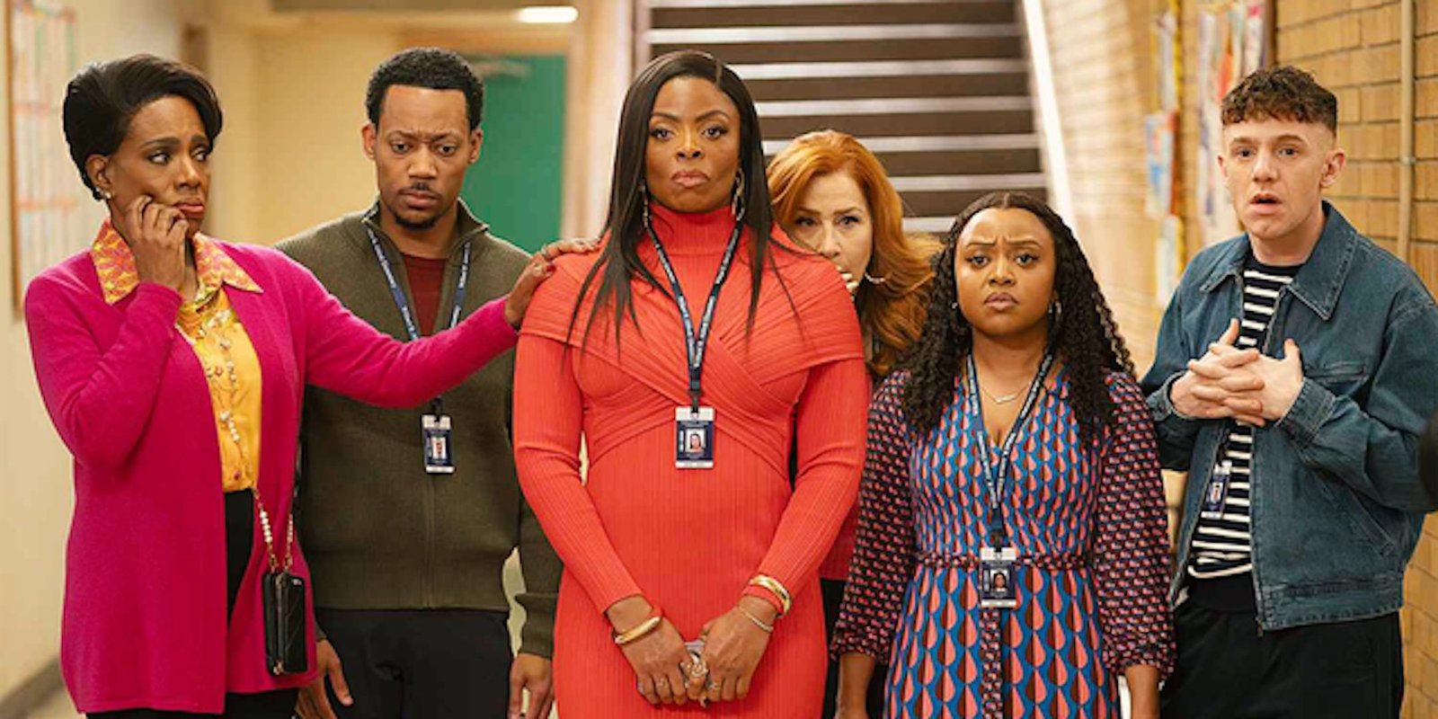 Confirmation, Cast, & Everything We Know 3 Barbara Gregory Melissa Janine and Jacob stand behind Ava in Abbott Elementary season 4 episode 18