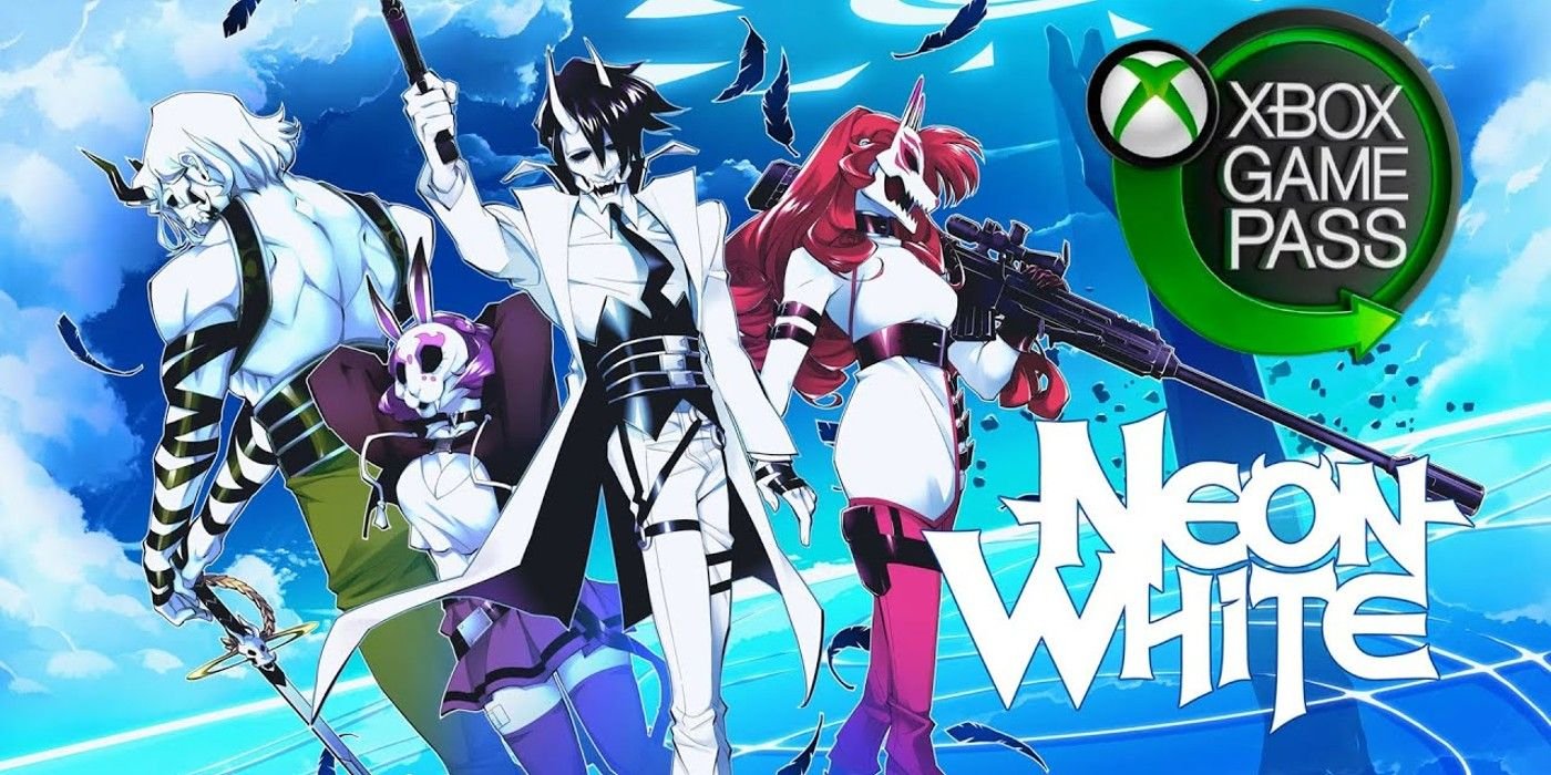 Xbox Game Pass Raising Its Prices Might Make Me Actually Play My Backlog - An image of the game Neon White with the Game Pass logo in the upper right corner